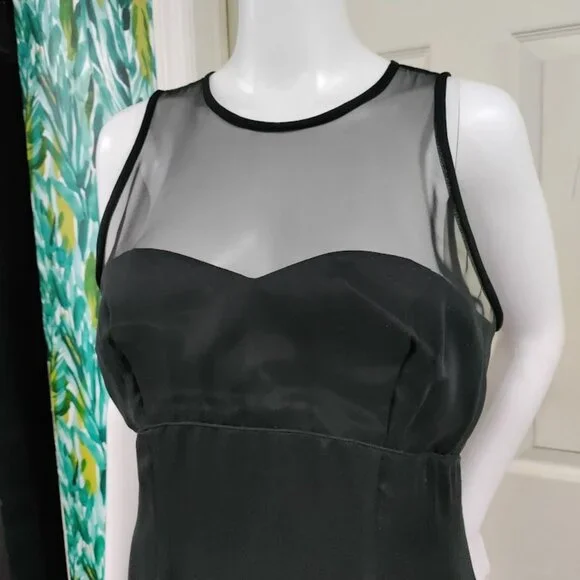 Vintage New Image Luxgoth Wedding Formal Cutout Maxi Dress Black Womens Size 12 - Picture 3 of 13